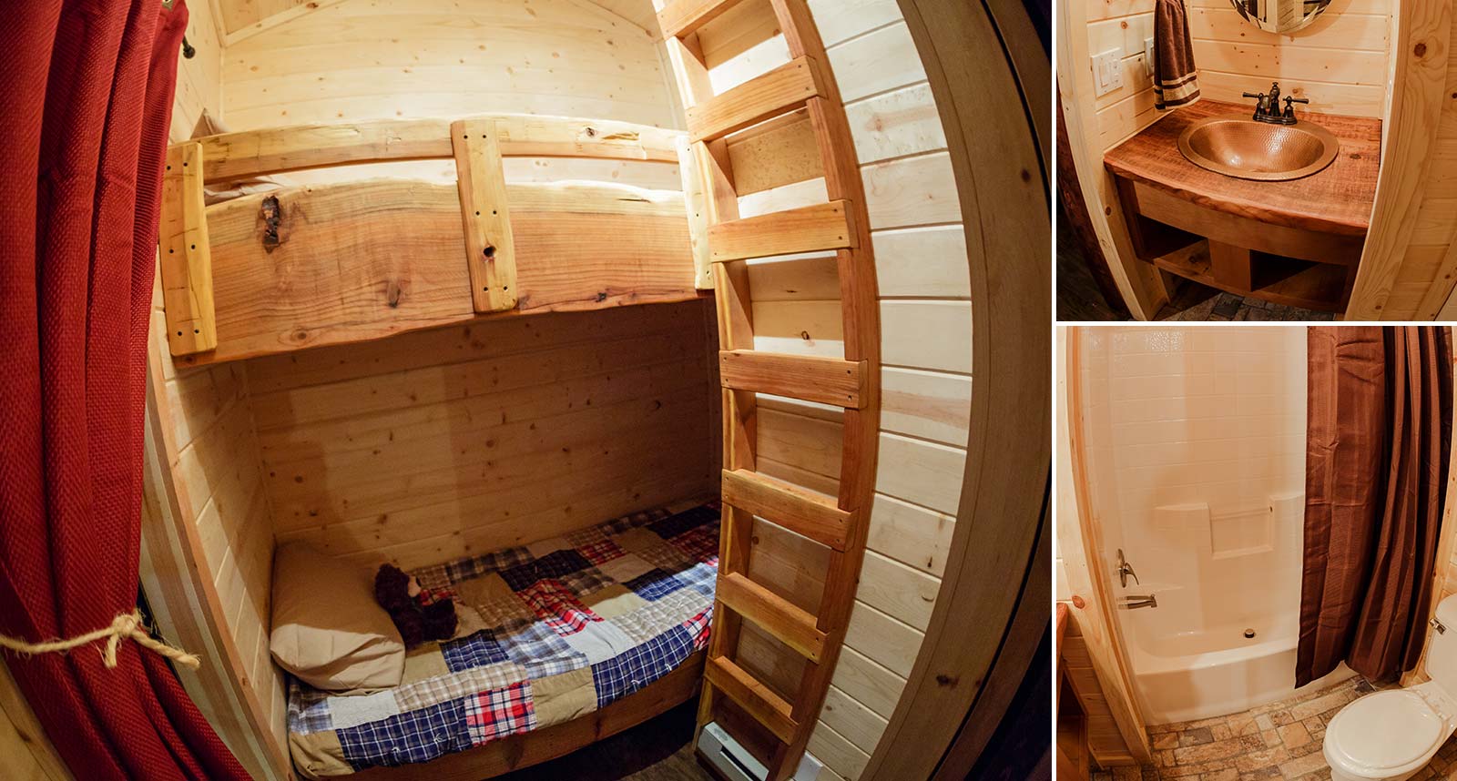Cabin Bunk Bed and Bath